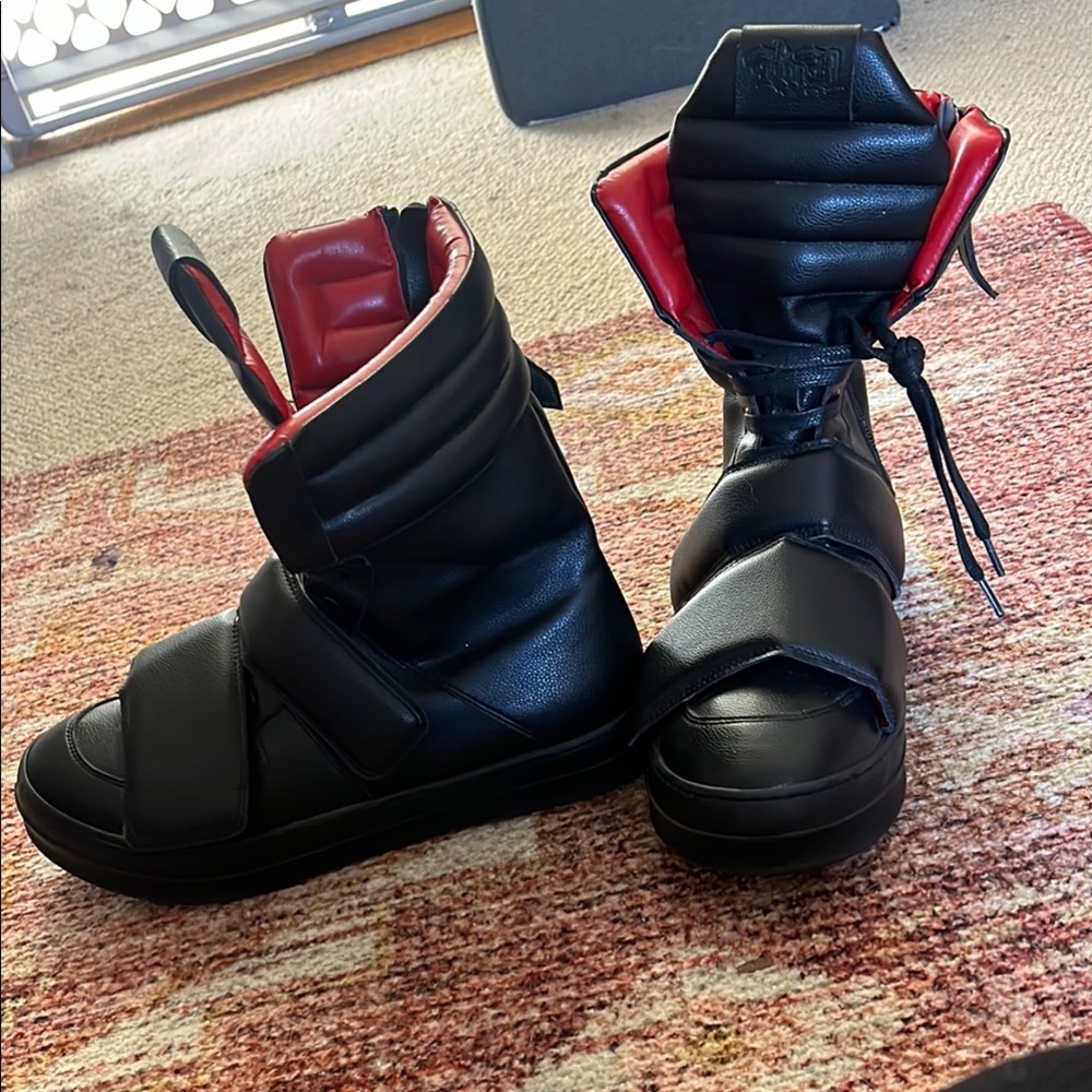 Kat Von D “Shadowplay” Black and Red High-Top Women’s Shoes